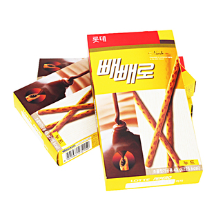  韩国饼干 乐天巧克力棒 黄棒 43克 经典黄盒 诱惑难挡！！