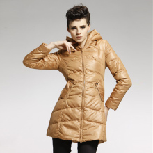 高梵正品冬季女装特价连帽修身特价<span class=H>羽绒</span><span class=H>服</span>清仓女中长款DA021