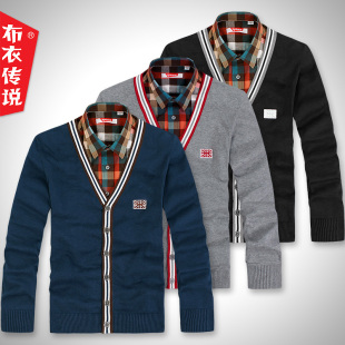  【布衣传说】春装新品 男式英伦风 开衫毛衣 男NMY074