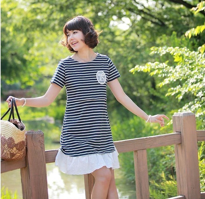 清仓亏本孕妇装夏装韩版孕妇连衣裙 孕妇哺乳两用裙 条纹哺乳衣|msdalam kategori Bekalan Ibu / Ibu / Pemakanan, bersalin, pakaian - dari Buy2taobao.com untuk memberikan perkhidmatan ejen Taobao profesional membeli