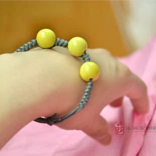 陶瓷首饰批发手工黄色...