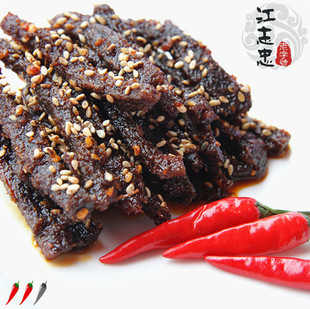  江志忠四川特产 麻辣牛肉干牛肉条【中辣】【200g】无添加