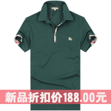 burberry/巴宝莉原单新款男士翻领短袖T恤 男式加肥加大t恤9023-1