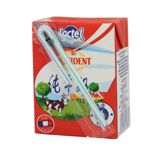  进口牛奶 法国兰特Lactel/总统全脂牛奶200ml  江浙沪48盒包邮