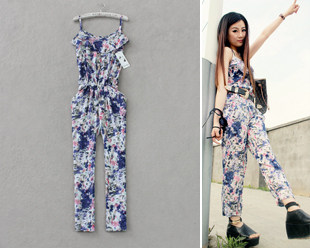 (Ladies 611-2) ink piece pants Korean Korean Women Harlan jumpsuit trousers 5013