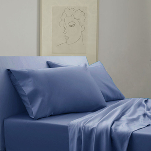 Rozene贡缎床上用品纯色双面天丝四件套欧式床品4件套简约1.5家纺