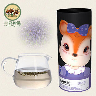  【三只松鼠_薰衣草茶】花草茶特级薰衣草干花茶40g罐装 DA2