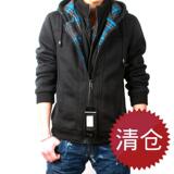 限时折扣 正品2011秋冬装 连帽韩版 男装开衫卫衣外套男8004