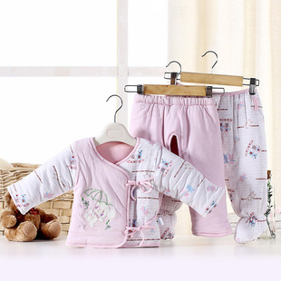  包包鱼 宝宝加厚棉袄外出服 婴儿童装棉衣服套装男童女童外套棉服