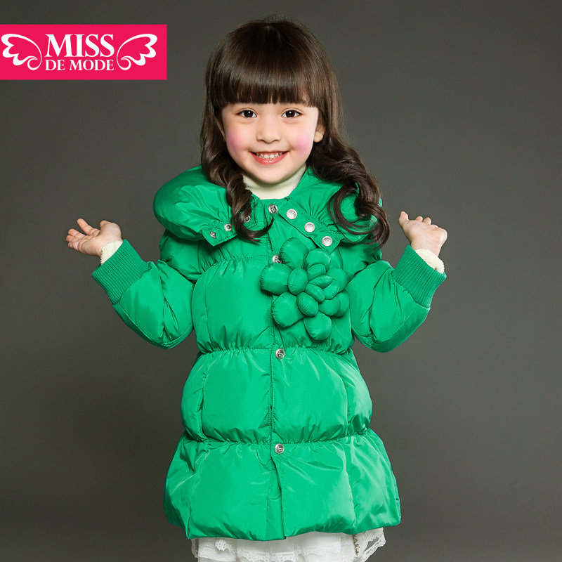 2012冬装新款女童羽绒服摩登小姐童装正品牌反季儿童羽绒服中长款