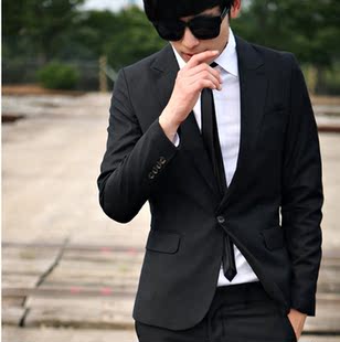  DanSier新款韩版 英伦时尚西装 男士西服 修身小西装 休闲西装
