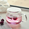 完美 日本耐热玻璃茶杯 纯手工吹制带过滤简易功夫茶杯 办公必备