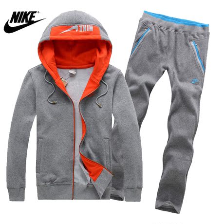 新品上市冬季加绒加厚耐克正品男运动套装新款