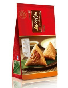  京津78包邮 五芳斋真空鲜肉粽子280克*2只 嘉兴粽子 端午节热卖