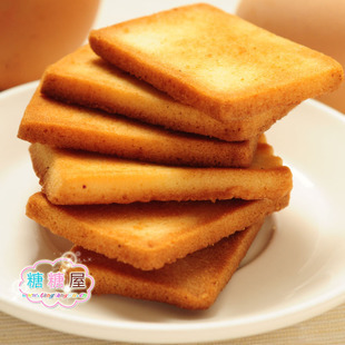  糖糖屋零食好吃食品饼干铁板鸡蛋煎饼比面包干好吃N倍 250g