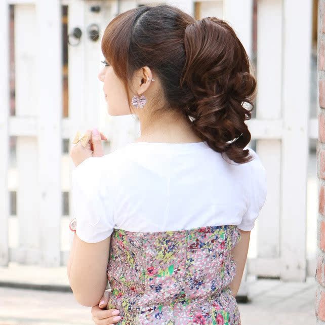Wig Ponytail female Short volume fluffy Clip-on Ponytail Short fake ponytail 30cmin the Hair Care/Wig , Wig , Mawei category - from Buy2taobao.com to provide professional Taobao agent buy service