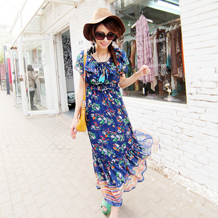 New exclusive first 2012 Europe and themselves in  Bohemian dress suihua chiffon dress set of two WQ1441