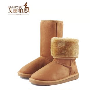  包邮冬靴雪地靴女款中筒靴女靴子女鞋子冬季保暖靴棉靴牛筋底防滑