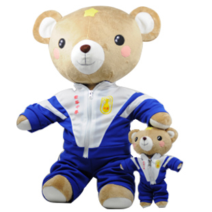 校服熊 快乐森林 天津新华中学 校服小熊 校服