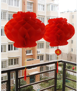  结婚庆用品批发婚房婚礼装饰布置喜庆灯笼/拉伸式蜂窝灯笼20-60号