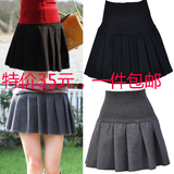 139服饰 秋冬百褶裙子加厚毛呢裙女装短裙半身裙 包邮