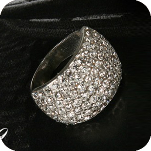  美丽传说 回家的诱惑林品如 李孝利同款 小银钻镶满钻戒指