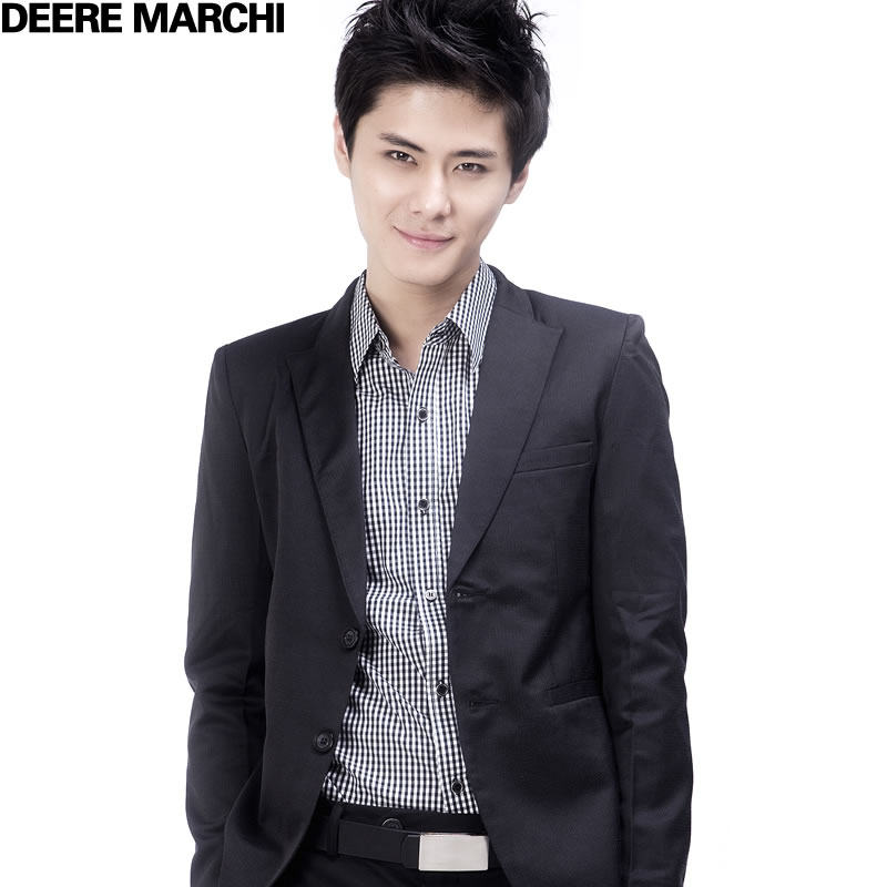 DEERE MARCHI迪尔.马奇时尚前卫高档修身单开叉男士小西装2709