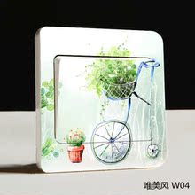 〖DIY开关贴-唯美风〗真彩面板贴强帖 卡通墙贴更多款式看描述