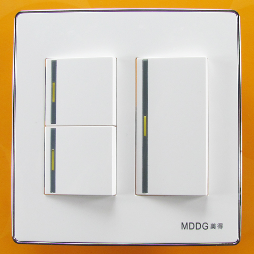 Three switch MDDG New beauty 120 series Wall switch socket Warranty 12 year Silver edgein the Electronic/Electrician , Switch , Dimmer switch category - from Buy2taobao.com to provide professional Taobao agent buy service