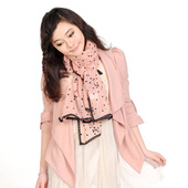 2012 new super gas field flocking black love storm elegant sun chiffon scarf silk