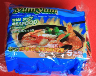  泰国 养养牌 泰式香辣海鲜汤面  5包装*70g 350g