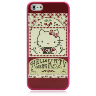  浮雕hello kitty iphone5手机壳复古凯蒂猫iphone5外壳kt保护套子