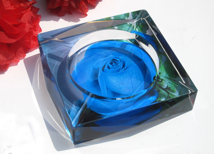 时尚烟灰缸,新款彩印 水晶烟灰缸 水晶灵180#中