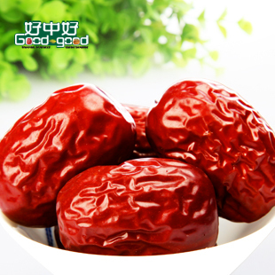  好中好 新疆特产有机若羌红枣灰枣楼兰红枣 精致便携装 6袋包邮