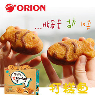  韩国进口好丽友儿童打糕鱼 超可爱！174g 夹心蛋糕 鱼打糕