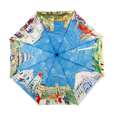艾乐品 油画艺术自动晴雨两用伞 遮阳挡雨伞 防紫外线