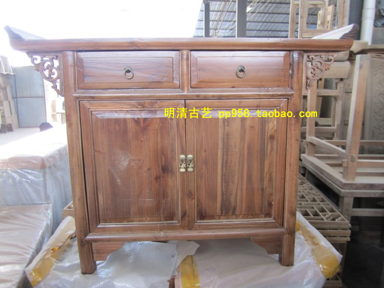 Shoe cabinet Two draws and two doors Cabinets Elm/Chinese style/Ming/classical/To fake something antique Green furniturein the Residential furniture , Cabinet , Shoebox category - from Buy2taobao.com to provide professional Taobao agent buy service