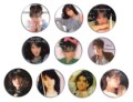 AKINA NAKAMORI portrait pin BADGE SET(2) 3.2cm 中森明菜襟章