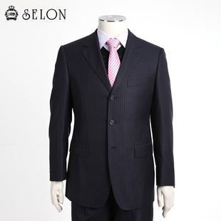  特价SELON胜龙西服套装B79B3428A9男士商务羊毛西装套装正装男装