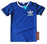 【出口日本】2012专柜主打款-潮品-adidas三叶草男 短袖t恤-蓝