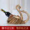 上下架计划:创意欧式家居饰品树脂天鹅红酒架摆件客厅酒柜装饰品摆设结婚礼物