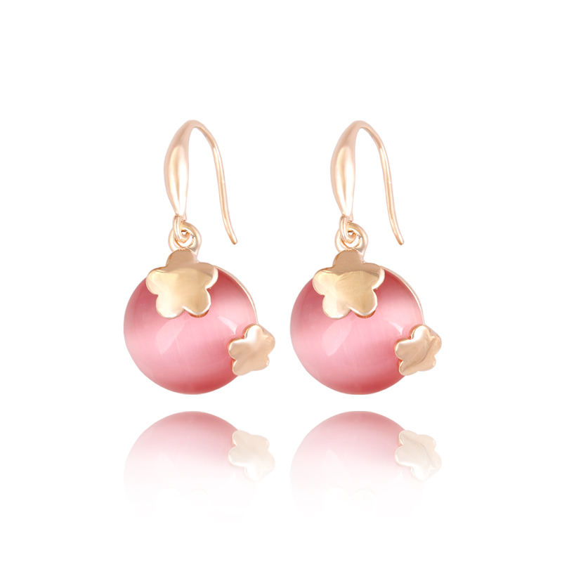 亮钻猫眼石耳环...