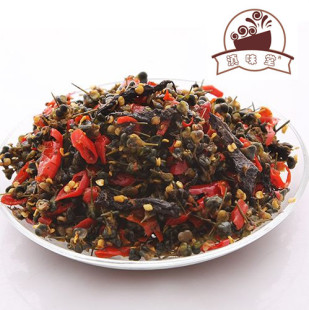  10包包邮云南特产私房菜韭菜花腌干巴菌下饭很香很辣狠爽口200克