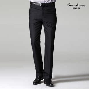  【满减】圣得西 正品男装 黑色修身版型正装西裤