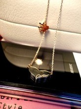 Cartier Cartier Cartier collar de oro rosa de amor corona Collar Cartier de oro de 14K