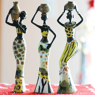  特价家居饰品异域风情非洲女人树脂摆设装饰人物摆件树脂摆件