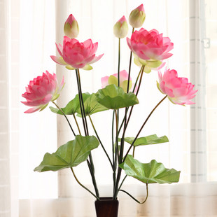 【仿真荷花】结婚新房装饰、佛教用花、寺庙供佛、仿真花、可批发