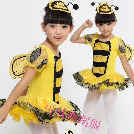 舞台演出服装芭蕾舞儿童女童现代舞服小蜜蜂动