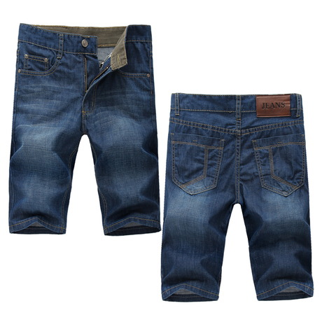 2014夏韩版<em>男士牛仔马裤</em> 时尚大码牛仔中裤 男