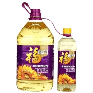  福临门 非转基因压榨葵花籽油5L+900ml 食用油